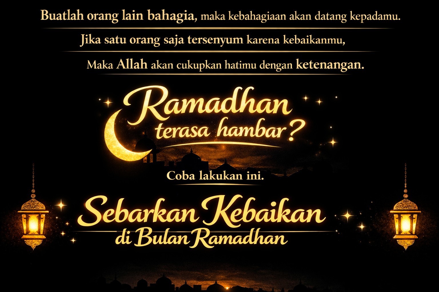 Ramadhan Terasa Hambar? Mungkin Ini Jawabannya